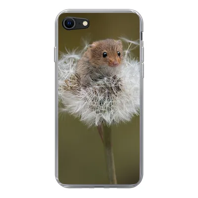 Produktbild von MuchoWow® Handyhülle Schutzhülle Hülle für iPhone SE 2022 Maus - Jung - Blumen Silikon Softcase Handy Hülle - Schutzhülle