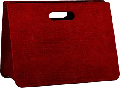 Zdjęcie produktu dla Casablanca Zeitungskorb "Snake" Samt . rot Schlangenlederoptik H: 30 cm B: 40 cm T: 19cm 38887