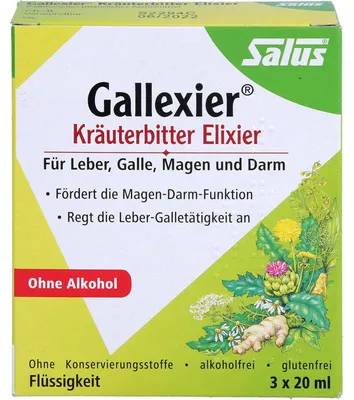 Produktbild von Salus Gallexier Kräuterbitter Elixier, 60 ml Lösung