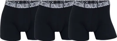 Produktbild von CR7 Herren Boxershorts, 3er Pack - Trunks, Baumwolle Stretch, Logobund Schwarz XL