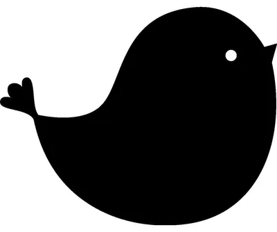 Image de Autocollant tableau noir – autocollant mural effaçable – silhouette d'oiseau – 110 x 140 cm