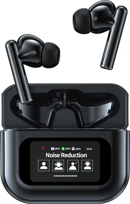 Produktbild von YW06 BT-Headset mit Ladeetui, Touchscreen, ausgewogenes Umschalten, Anzeige von Musiktexten, Semi-In-Ear-Tragefunktion, IPX5-wasserdicht, 24 Stunden lange Lebensdauer, Ohrh?rer