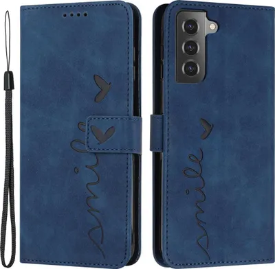 Produktbild von Samsung Galaxy S21 Hülle - Coverup Smile Klapphülle - Blau
