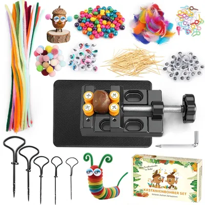 Immagine prodotto di Omgoods - Set di 5 castagne per bambini, con accessori per attività creative fai-da-te
