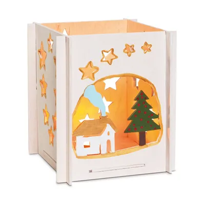 Produktbild von Pebaro | Holzbausatz - Weihnachtshaus mit Teelichthalter