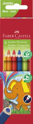 Produktbild von Faber Castell Buntstift Dreikant Jumbo 5,4 mm 6er Etui