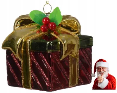 Productafbeelding van Cadeau glas l8b8h8 cm multi a2 kerst Decoris