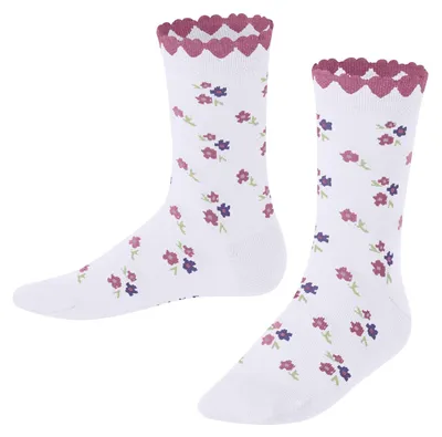 Productafbeelding van FALKE uni kindersokken met bloemenprint, katoen, ademend