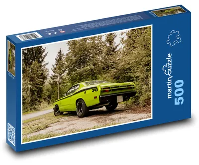 Zdjęcie produktu dla Puzzle 500 Zielony retro sportowy samochód - martinpuzzle