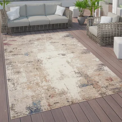 Immagine prodotto di Tappeto per interni ed esterni Terrazza Tappeto da cucina Vintage Pastello Motivi astratti Dimensioni 60x100 cm