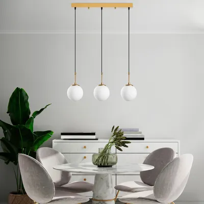 Produktbild von Opviq, Orbýtal - 15-14012, Kronleuchter, Gold, METALLKÖRPER, 65 x 15 x 115 cm