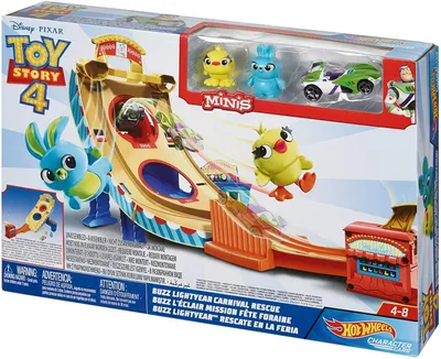 Produktbild von Mattel GCP24 - Disney - Toy Story - Hot Wheels - Rettungseinsatz Spielset mit Figuren, Buzz Lightyears Jahrmarkt