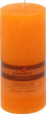 Produktbild von Stumpenkerze "Raureif" Orange 150/68 mm Steinhart Kerzen in RAL-Kerzen Güte Qualität