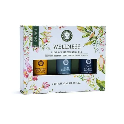 Zdjęcie produktu dla Zestaw do aromaterapii olejkami eterycznymi Wellness - 3x5 ml