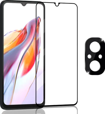 Produktbild von 1-Pack Xiaomi Redmi 12C Displayschutzfolie & 1-Pack Kameraschutz - Gehärtetes Glas 9H - Super Qualität 3D