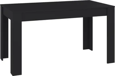 A plain black table on a white background.
