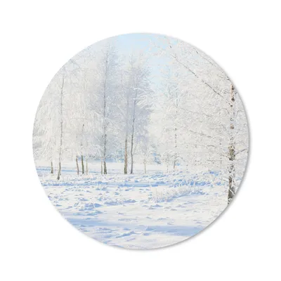 Produktbild von MuchoWow® Mauspad Mousepad Schnee - Bäume - Winter 30x30 cm - Mousepads - Maus Mat - Pad - Mausunterlage - Tischunterlage - Schreibtischmatten