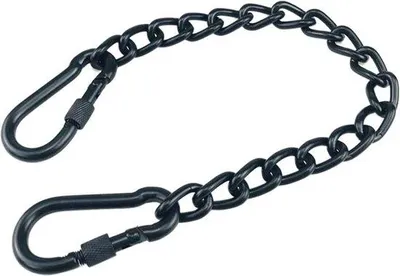 Produktbild von Famanu Kette für Hängestuhl mit Karabinerhaken - Schwarz, 66 cm