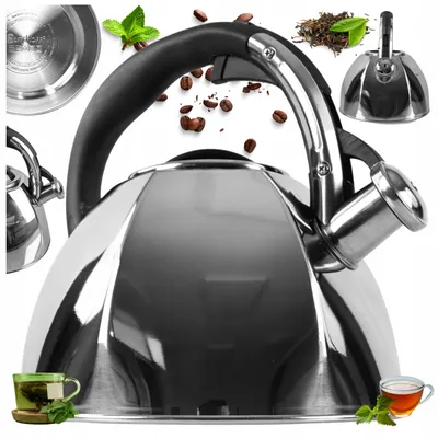 Produktbild von ELITEHOFF Traditioneller Edelstahl-Wasserkocher 3.0L mit Pfeife
