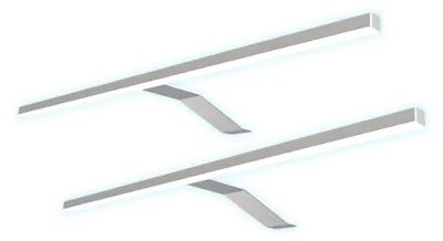 Produktbild von kalb | LED Aufbauleuchte Edelstahl warm neutral für Schranklicht Beleuchtung verchromt 2er Set neutralweiß