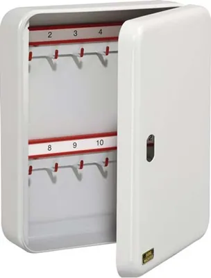 Produktbild von BURG-WÄCHTER Schlüsselbox CS 42 V-PZ H310xB235xT75mm grau Stahlbl.Anz.Hak.42 - CS 42 V-PZ