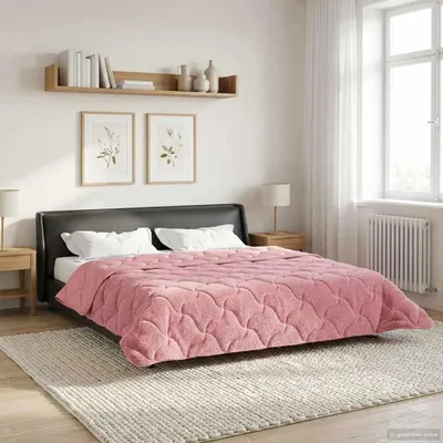 Produktbild von "Schlussverkauf" Winterbettdecke Rosa 220x260 cm Mikrofaser und Teddy-Fleece - Bettdecken C473