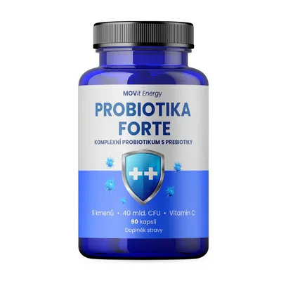 A product shot of a bottle of probiotics.