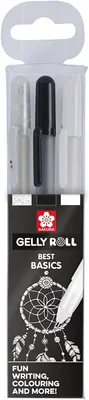 Produktbild von Talens sakura 3er-Set Gel-Rolle gemischt Stifte transparent/schwarz/weiß