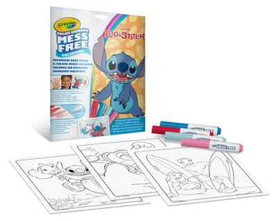 Produktbild von Malset Crayola Color Wonder 18 Malvorlagen 4 Stifte Lilo & Stitch ab 3 Jahre