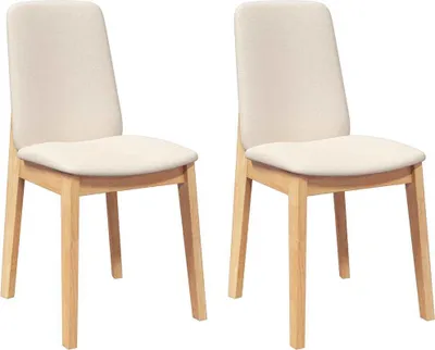 Produktbild von Esszimmerstühle mit Kissen 2 Stk. Massivholz Gummibaum