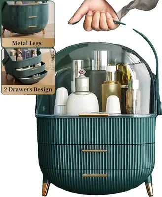 Obrázek produktu pro Úložný box na kosmetiku, elegantní design, vodotěsný a prachotěsný, zelený