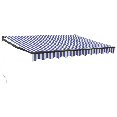Immagine prodotto di vidaXL Tenda retrattile blu e bianca 3x2,5 m in tessuto e alluminio