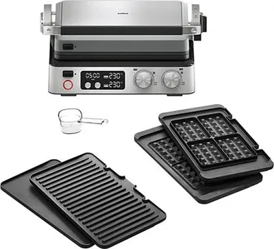 Obrázek produktu pro Braun MultiGrill 7, Černá, Nerezová ocel, Obdélníkový, Knoflíky, Otočné, 667 cm², 290 x 230 mm, Litý hliník