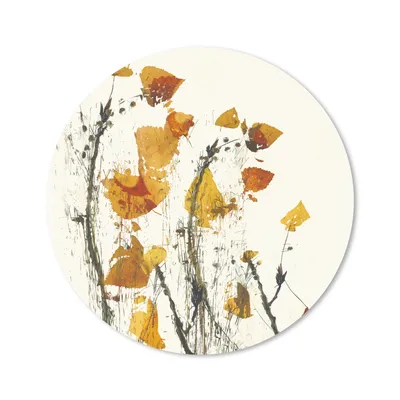 Produktbild von MuchoWow® Mauspad Mousepad Pflanzen - Gelb - Blumen - Abstrakt 30x30 cm - Mousepads - Maus Mat - Pad - Mausunterlage - Tischunterlage - Schreibtischmatten
