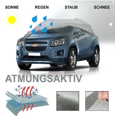 Atmungsaktiv Autoplane Ganzgarage Vollgarage 4- LAGIG / Größe XXL 570x202x118 – Produktansicht