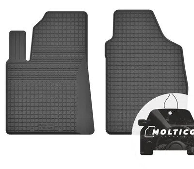 Produktbild von moto-MOLTICO Vorne Gummimatten Auto, 2-teiliges Set, Allwetter Gummi Fußmatten mit Rand - passend für Fiat 500 ab 2007