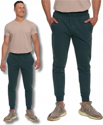 Obrázok produktu pre Pánske tepláky Moraj s manžetami a vreckami, hladké – khaki, veľkosť XXL