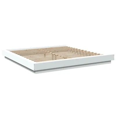 Produktbild von Bettgestell mit LED Weiß 180x200 cm Holzwerkstoff