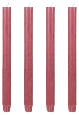 Immagine prodotto di Set di 4 candele da tavolo di alta qualità Ø 2,3 x 27 cm rosa