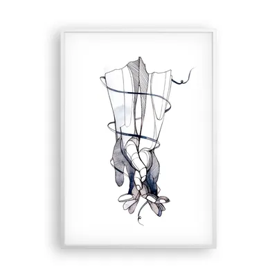 Produktbild von Gerahmtes Poster - Weißer Rahmen - Hände Surrealismus Grafik - 70x100 cm - Wand Bild - Wanddeko - Wandbilder - Kunstposter - Wandposter - Bilderrahmen - Bilder - Kunstdruck - P2WPA70x100-4447