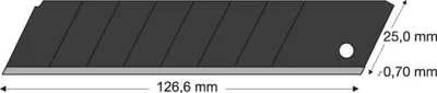 Obrázok produktu pre Odlamovacia čepeľ čierna 25 mm Balenie 10 kusov LUTZ BLADES