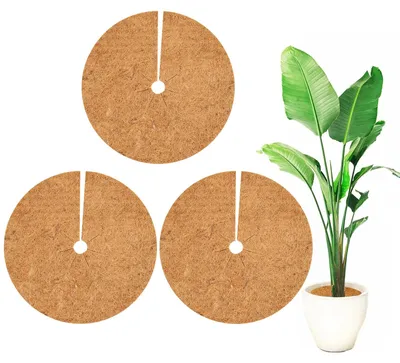 Zdjęcie produktu dla Kokosowe okrycie ściółkujące, mata kokosowa, ochrona roślin na zimę, 60 cm, 3 sztuki