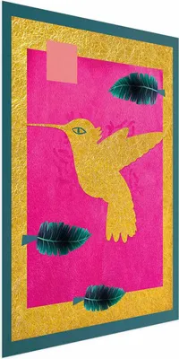Produktbild von Posterpapier Poster - Golden Hummingbird 40x60 cm Tiere g-C-0138-ao-a