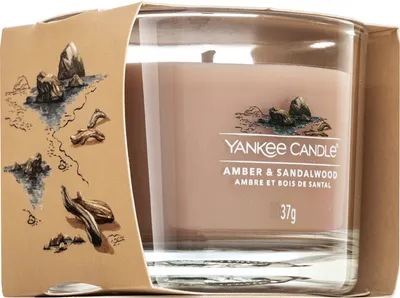 Immagine prodotto di Bougie Yankee Candle Amber & Sandalwood : Évasion parfumée en votive 37 g