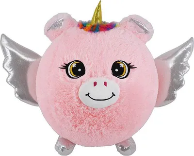 Produktbild von Aufblasbarer Plüschfreund - Einhorn weiß 30cm