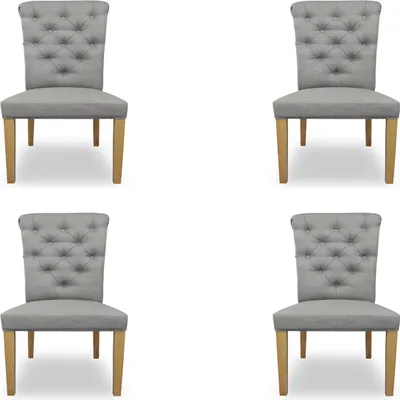 Obrázek produktu pro 4x Stühle Stuhl Polster Design Lounge Sitz Lehn Garnitur Sessel Chesterfield