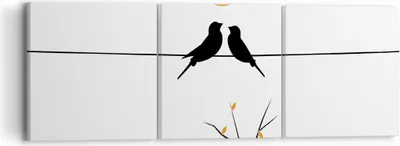 Produktbild von Bild auf Leinwand - Leinwandbild - 3 Teile - Bild Vögel Sonne - 90x30cm - Wand Bild - Wanddeko - Wandbilder - Leinwanddruck - Bilder - Wanddekoration - Leinwand bilder - Wandbild - CA90x30-4772