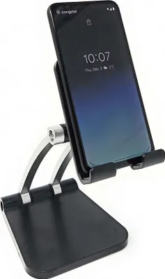 Produktbild von Stand Halterung ausklappbar aus Metall in Schwarz für Smartphone