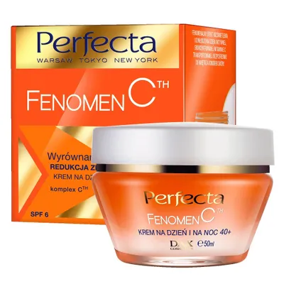 Zdjęcie produktu dla Perfecta Fenomen C Wyrównanie kolorytu krem na noc i na dzień 40+, 50ml