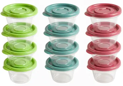 Aufbewahrungsboxen, 12er Set, BPA-frei, 7 cm, mikrowellengeeignet